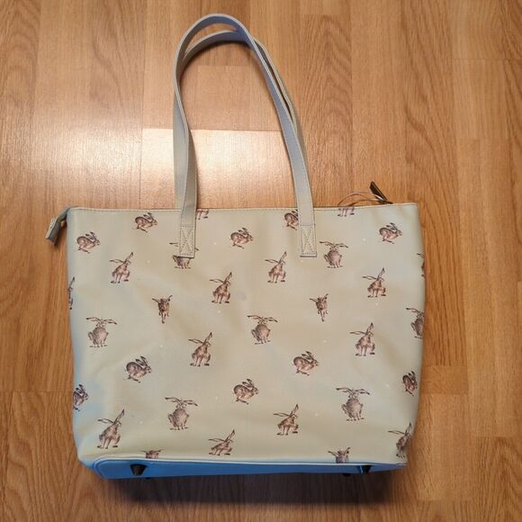 Wrendale Designs By Hannah Dale Hate Brained Tote Bag Bunny Rabbit Purse - Picture 2 of 16